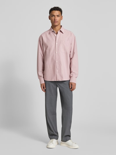 ANNARR Regular Fit Freizeithemd mit Kentkragen Modell 'VOLUND' Purple 1