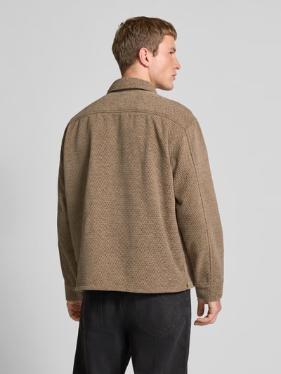 REVIEW Regular fit vrijetijdsoverhemd met structuurmotief Beige - 5