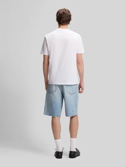 HUGO Blue krój regular fit t-shirt z czystej bawełny model 'NESPTEE' Biały 5