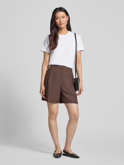 COMMA Regular Fit T-Shirt mit Motiv-Print Offwhite 1