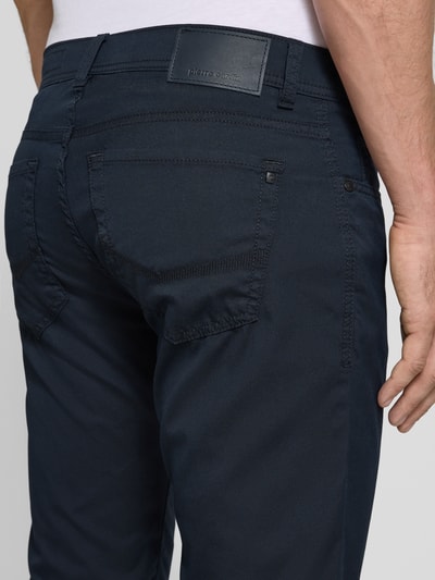 Pierre Cardin Tapered Fit Chino mit Strukturmuster Modell 'Lyon' Marine 3