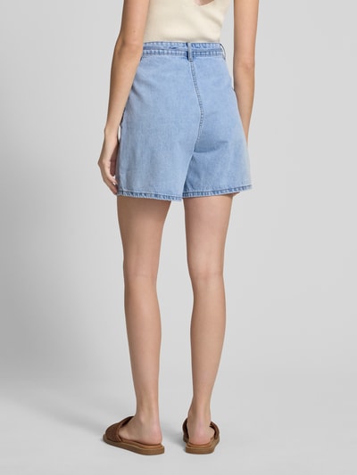 moves Jeansshorts mit Bindegürtel Modell 'Veneda' Jeansblau 5