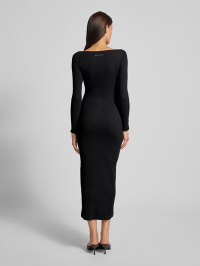 Review Maxikleid mit Feinripp Black 5