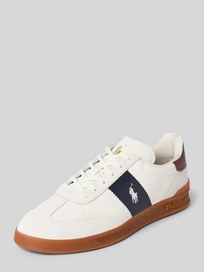 Polo Ralph Lauren Sneakers van leer met logostitching, model 'AERA' Wit - 1