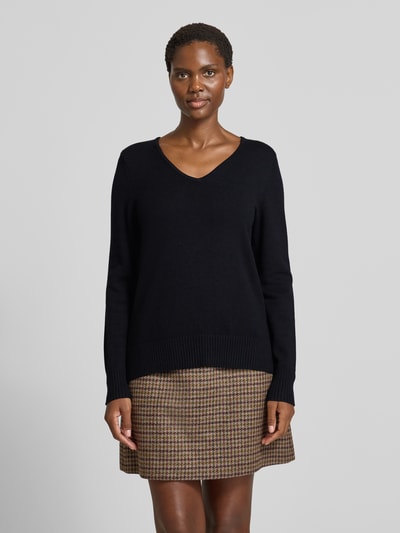 Christian Berg Woman Strickpullover aus Viskose-Mix mit V-Ausschnitt Black 4