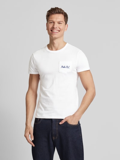 Polo Ralph Lauren T-Shirt mit Brusttasche Weiss 4