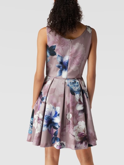Swing Cocktailkleid mit floralem Allover-Muster Rosé 5