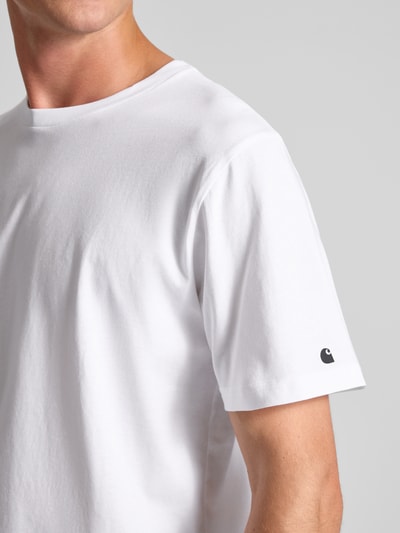 Carhartt Work In Progress T-shirt met geribde ronde hals Wit - 3