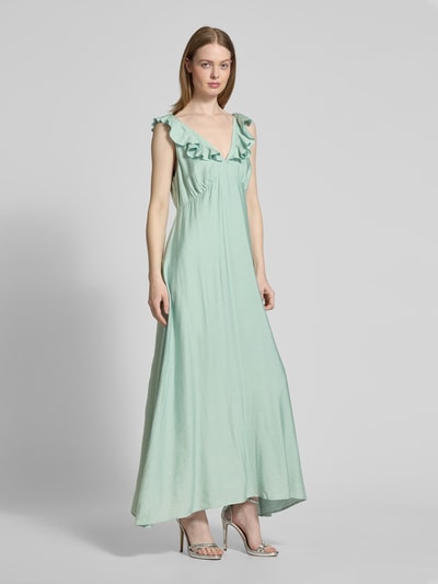moves Maxikleid mit Volants Modell 'Leanna' Schilf 1