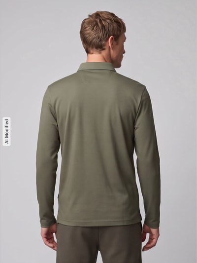 BOSS Green Poloshirt mit Logo-Patch Modell 'Pirol' Oliv 5