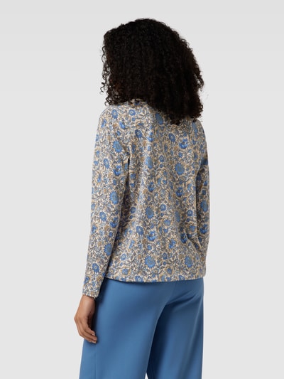 Soyaconcept Blouseshirt met all-over bloemenmotief, model 'Felicity' Lichtblauw - 5