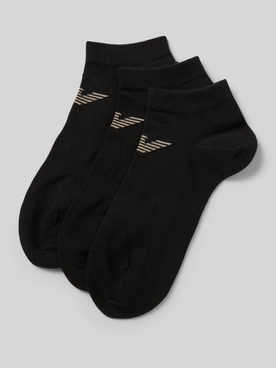 Emporio Armani Socken mit Label-Print im 3er-Pack Black 1