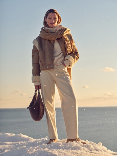 Christian Berg Woman Relaxed Fit Pullover in Strick-Optik Beige 6