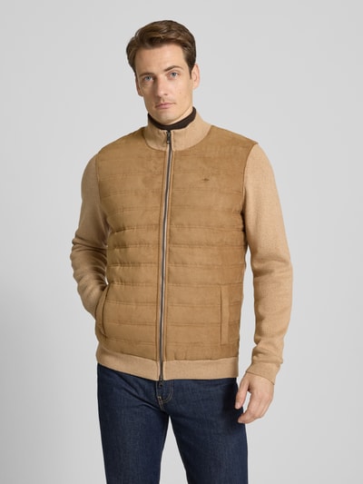 Fynch-Hatton Hybrid Cardigan mit Zweiwege-Reißverschluss Sand 4