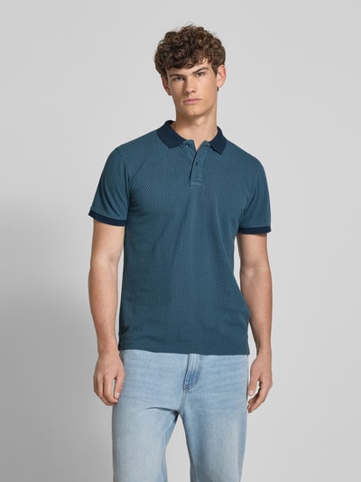 Blend Slim fit poloshirt met labeldetail, model 'EDMON' Donkerblauw - 4