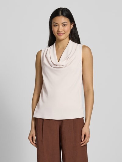 comma Top mit Wasserfall-Ausschnitt Beige 4
