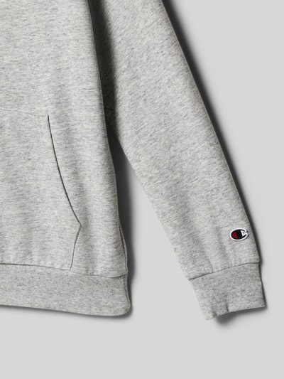 CHAMPION Hoodie met labelstitching Middengrijs gemêleerd - 2