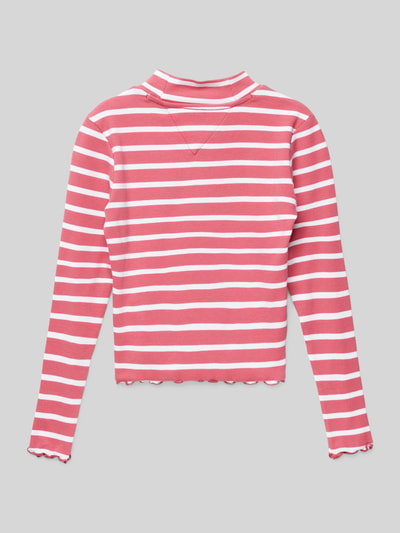 Tommy Hilfiger Teens Longsleeve mit Stehkragen Pink Melange 3