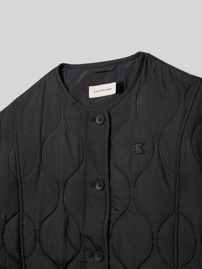 Calvin Klein Jeans Regular fit gewatteerd jack met logopatch, model 'Quilted' Zwart - 2