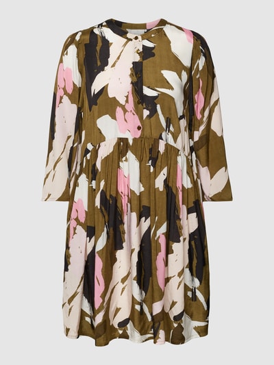 Kaffe Minikleid mit Allover-Muster Modell 'Rosa' Khaki 2