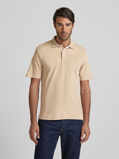 Jack & Jones Premium Regular fit poloshirt met logobadge, model 'CRODNEY' Beige - 4