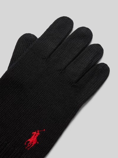 Polo Ralph Lauren Handschuhe aus Wolle mit Label-Stitching Black 3
