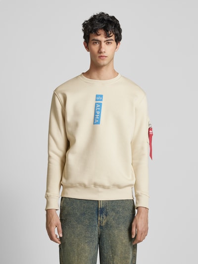 Alpha Industries Sweatshirt met labelprint Offwhite - 4