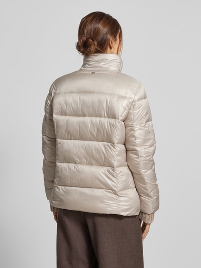 WHITE LABEL Gewatteerd jack met opstaande kraag Zilver - 5