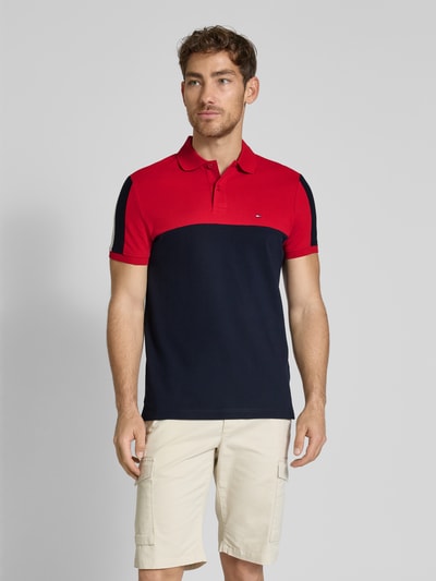 Tommy Hilfiger Regular Fit Poloshirt aus Baumwoll-Mix Marine 4