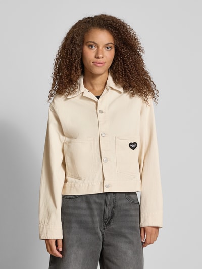 Carhartt Work In Progress Jeansjacke mit Label-Patch Offwhite 4