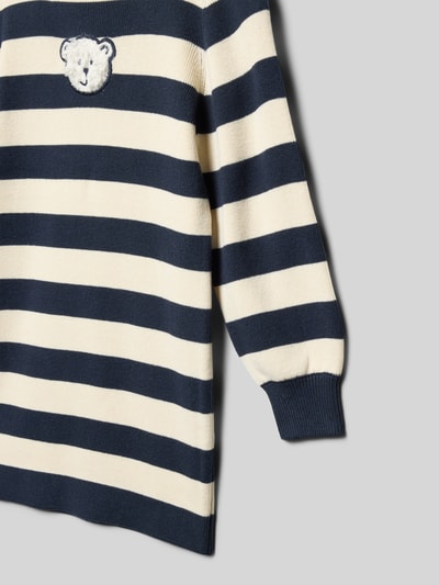 s.Oliver RED LABEL Loose fit gebreide jurk van katoenmix Marineblauw - 2