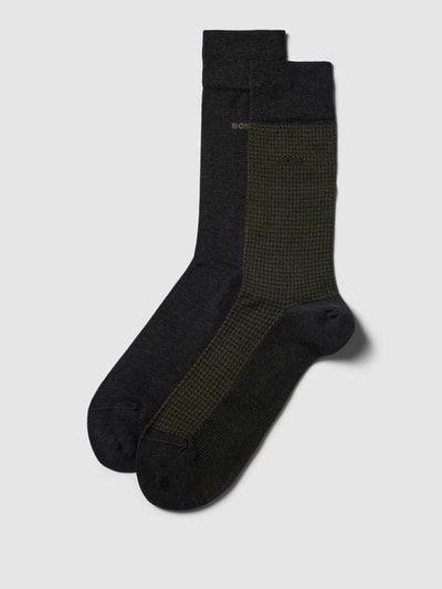 BOSS Socken mit Label-Detail im 2er-Pack Anthrazit 1