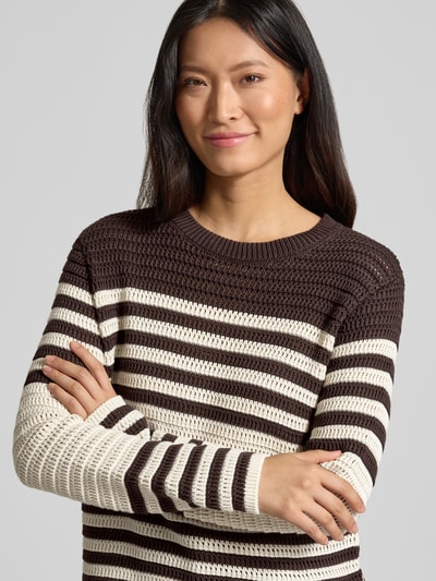 Brax Relaxed Fit Pullover aus reiner Baumwolle Modell 'LESLEY' Dunkelbraun 3