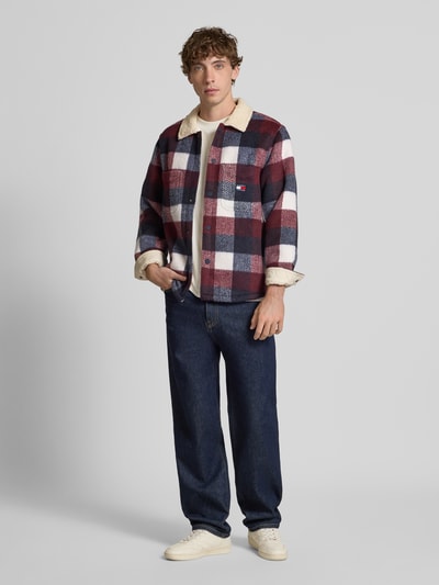 Tommy Jeans Oversized overhemdjack met teddyfleece  Marineblauw - 1