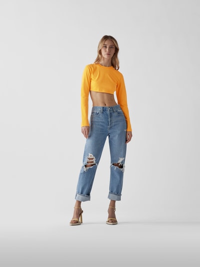 Jacquemus Cropped Longsleeve mit Schnürung Orange 1