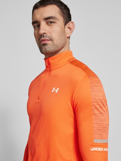 Under Armour Bluzka z długim rękawem ze stójką Pomarańczowy 3