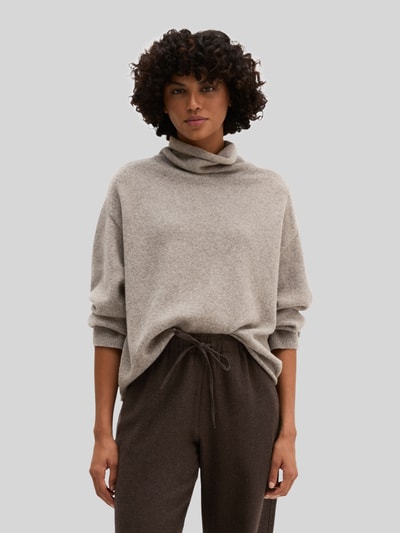 Marc O'Polo Rollkragenpullover mit überschnittenen Schultern Taupe 4