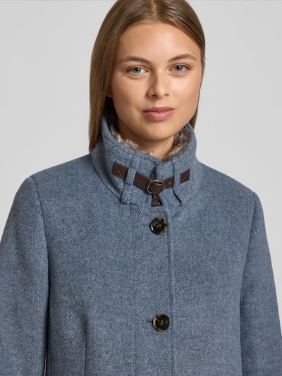 Christian Berg Woman Selection Regular Fit Mantel mit Woll-Anteil Dunkelblau Melange 3