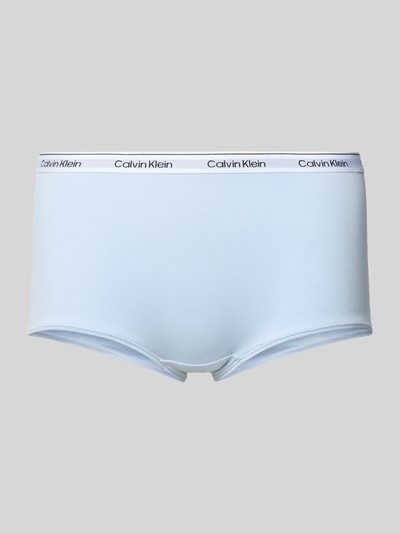 Produktfoto, Slim Fit Slips mit Logo-Detail Modell 'Carousel' von Calvin Klein Underwear, hellblau, elastischer Baumwoll-Mix, schlichte Textur