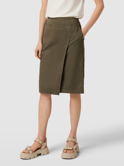 camel active Knielange rok met cargozak Olijfgroen - 4