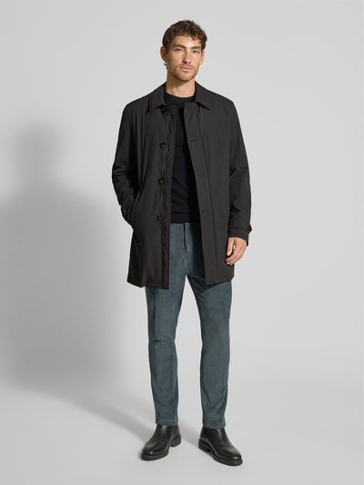 bugatti Mantel mit Kentkragen BLACK 1