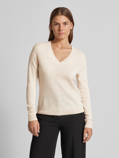 Christian Berg Woman Strickpullover mit gerippten Abschlüssen Beige Melange 4