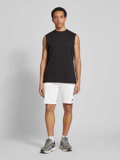 Alpha Industries Sweatshorts mit elastischem Bund und Tunnelzug Hellgrau Melange 1
