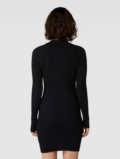 Tommy Jeans Strickkleid mit Umlegekragen Black 5