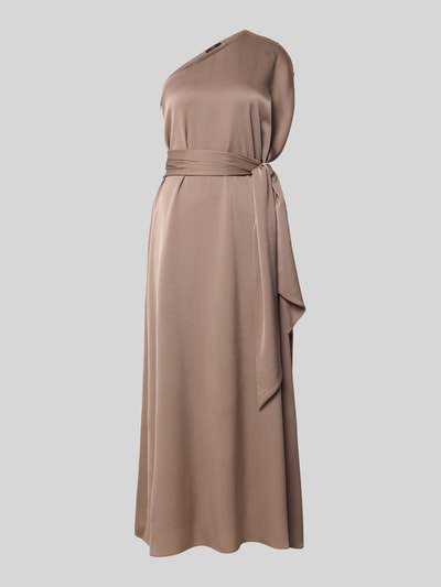 Produktfoto, Cocktailkleid im One-Shoulder-Design mit Bindegürtel von Windsor, satyna, taliowany fason, sukienka midi, wszyty zamek błyskawiczny, długość tyłu w rozmiarze 36: 123 cm, szerokość klatki piersiowej w rozmiarze 36: 47 cm
