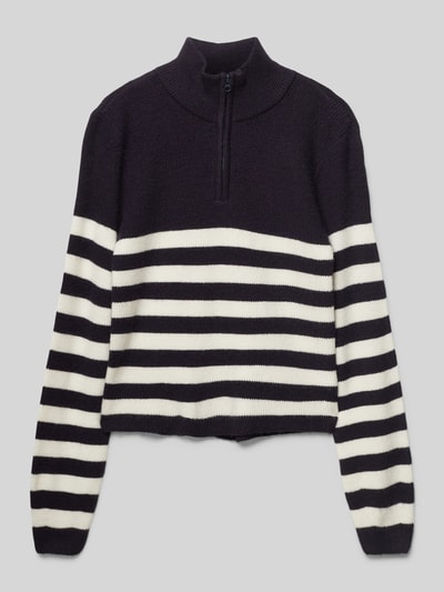 Only Regular Fit Strickpullover mit Streifenmuster Modell 'FRANCA' Marine 1