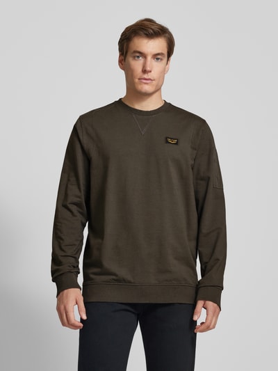 PME Legend Sweatshirt mit Label-Detail Oliv 4