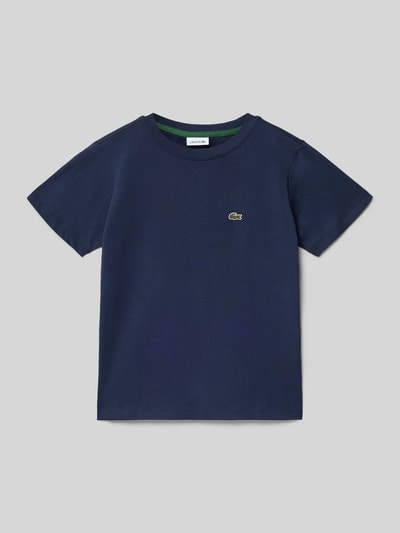 Produktfoto, Regular Fit T-Shirt aus reiner Baumwolle Modell 'CORE TEE' von Lacoste in Optik: Unifarben, Label-Patch, Kurzarm, Jersey.