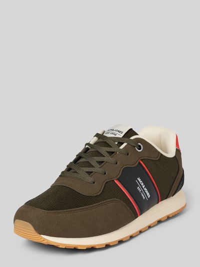 Jack & Jones Sneakersy sznurowane z detalem z logo model ‘SPIRIT’ Oliwkowy 1