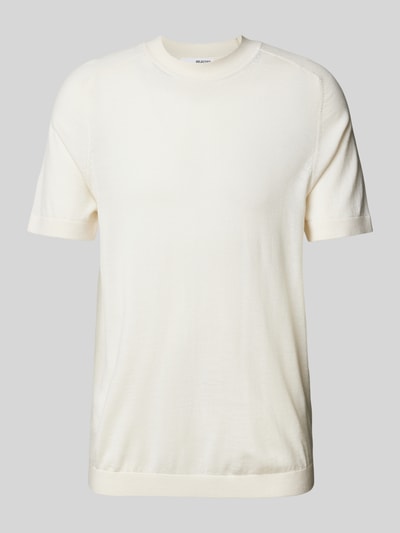 SELECTED HOMME T-Shirt aus reiner Wolle Offwhite 2